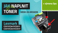 Návod k plnění tonerů Lexmark CX317/CS417/CX517/CS317/CS417/CS517