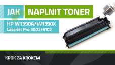 Návod k plnění tonerů HP W1390A/W1390X, HP LaserJet Pro 3002/3102