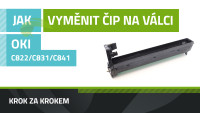 Jak vyměnit čip na válci OKI C822/C831/C841