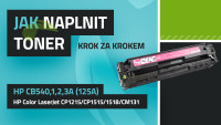 Návod k plnění tonerů HP CB540A (125A), HP Color LaserJet CP1215/CP1515/CP1518/CM1312