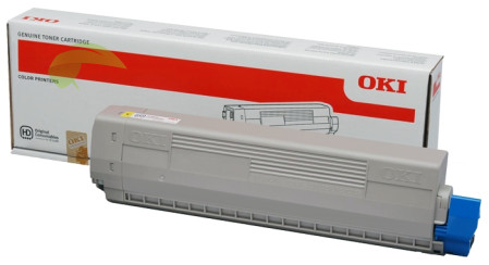 Toner OKI 44844613 originální žlutý, C822/C822dn/C822n