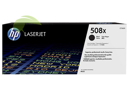 Toner HP 508X, CF360X originální černý, LaserJet M552/M553/M577