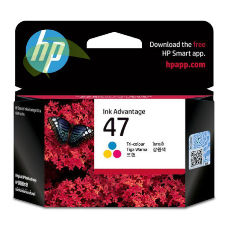 HP 6ZD61AE, HP 47 originální náplň tříbarevná, DeskJet Ink Advantage Ultra 4800/4828