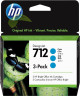 HP 3ED77A, HP 712 originální náplň cyan 3-pack, DesignJet T230/T250/ T630/T650