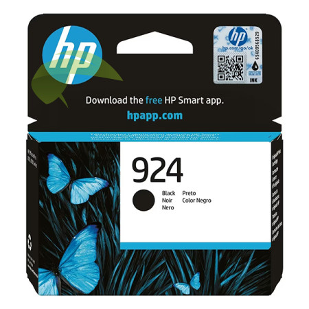 HP 4K0U6NE, HP 924 originální náplň černá, OfficeJet Pro 8122e/8124e/8132e/8134e/8135e