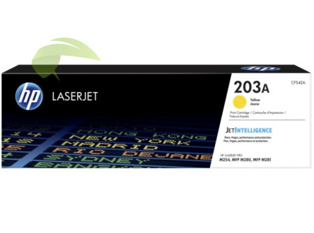 Toner HP 203A, CF542A originální žlutý, Color LaserJet Pro M254/M280/M281