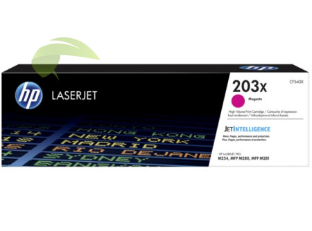 Toner HP 203X, CF543X originální magenta, Color LaserJet Pro M254/M280/M281